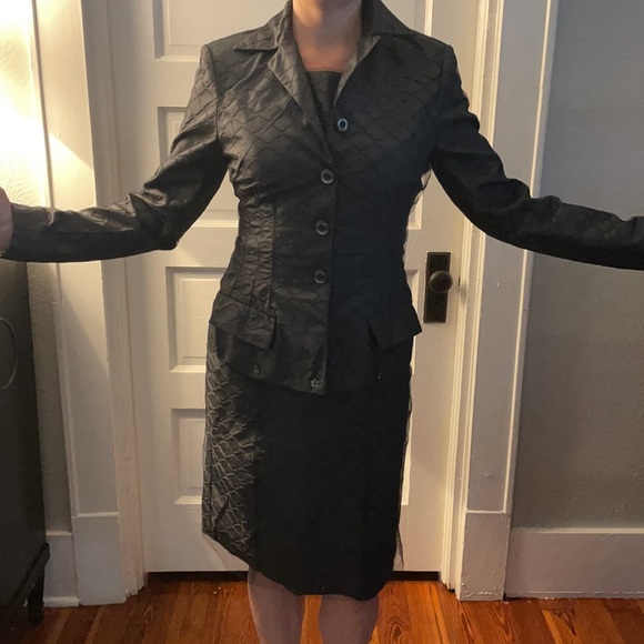 Vintage Tuille Dress and Jacket Suit Beverly Mehl - Picture 1 of 8